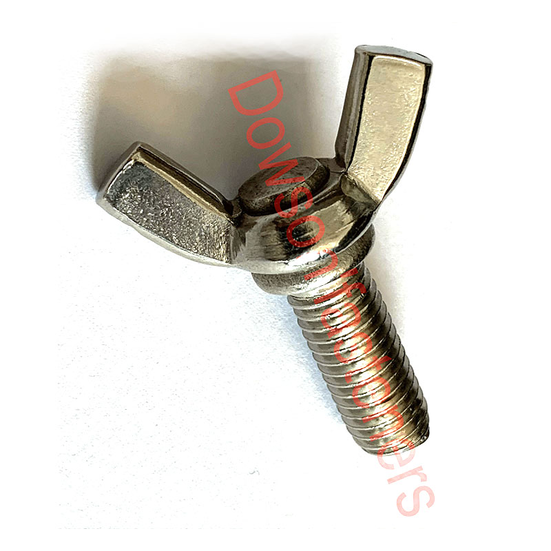 Bolt Sayap SS304 Keluli Tanpa Satin